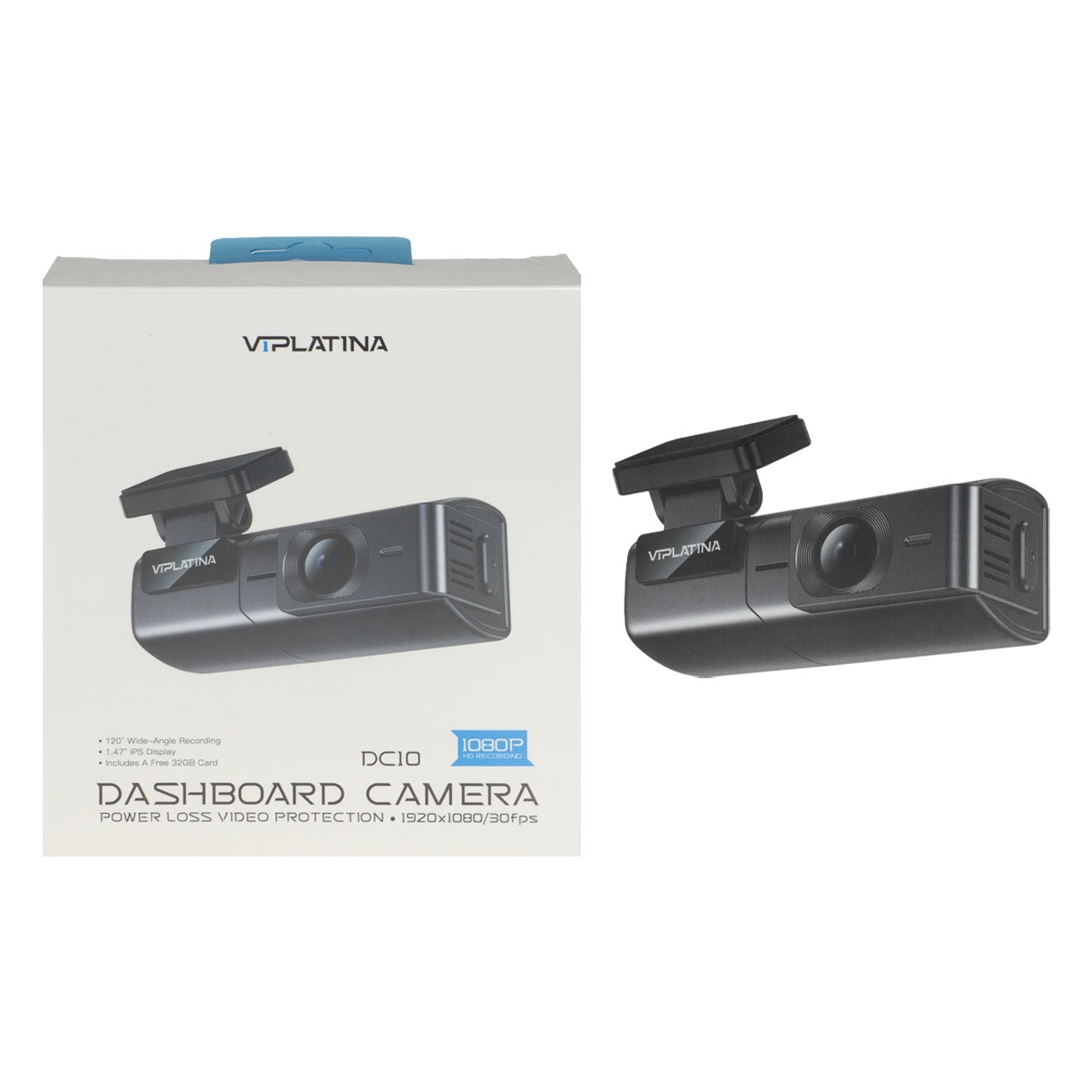 دوربین ثبت وقایع خودرو VIPLATINA مدل DC10 - مشکی (گارانتی 18 ماه تعویض نیکان همراه)